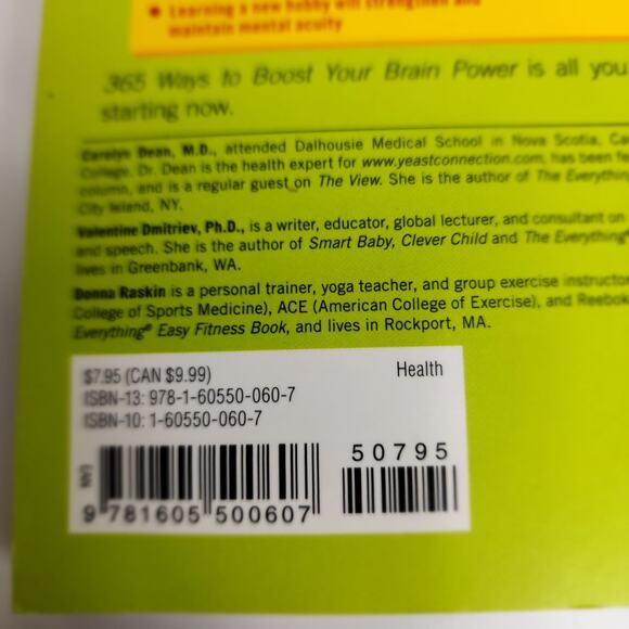 365 Ways to Boost Your Brain Power by Carolyn Dean Health Advice Paperback Book - Picture 3 of 4
